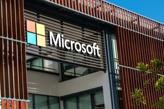 2519856553 featured image Microsoft building exterior with colorful logo displayed