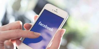 Person using the Facebook app on a smartphone