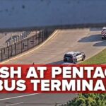 Two Buses COLLIDE Outside Pentagon - Fed Employees INJURED