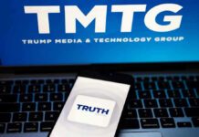Trump’s LATEST Obama Post Infuriates Liberals TMTG and Truth Social logos on screen and phone.