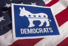 Campaign Meltdown Dem’s SEXTING Grenade! Democrats logo on American flag background