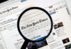 NYT’s Explosive Op-Ed SPARKS Israeli Fury! Magnifying glass over The New York Times website.