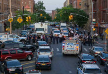 Police Officer PLOWED By Stolen Car! Police activity on a city street with emergency vehicles.