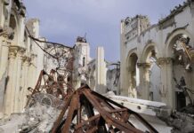 Muslim Mayor Wants to Turn Centuries Old Church into Mosque Interior view of a destroyed building with collapsed arches and debris