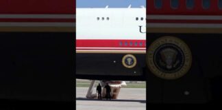Air Force One emergency slide accidentally deployed