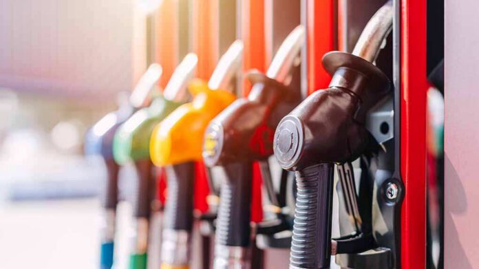 Diesel,Petrol,Fuel,Pistols,Nozzle,Refill,At,Gas,Station.,Fuel Close-up of fuel pump nozzles at a gas station