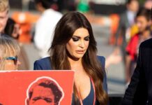 Kimberly Guilfoyle INVESTIGATED After Lavish Ambassador Lifestyle Explosed Kimberly Guilfoyle walking outdoors among a crowd