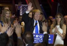 Trump Drops Bombshell Backing Netanyahu Donald Trump speaks at a rally with Ivanka Trump and Melania Trump on stage; Karlie Kloss in the crowd