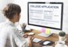 DOJ Slams Universities Over Migrant Tuition Favoritism Student completing a college application on a desktop computer